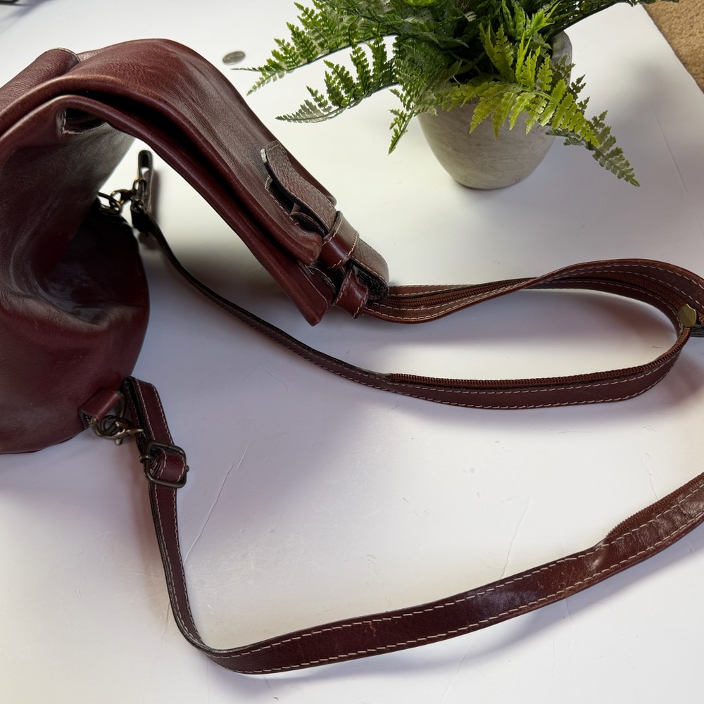 Katana Paris Elegant Brown Leather Women's Backpack Vintage Bag - Picture 6 of 15